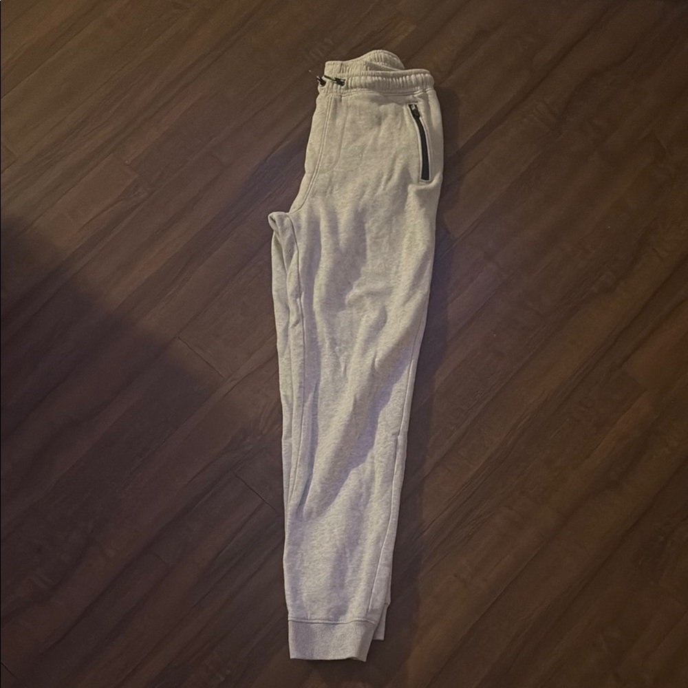 Gray Joggers with Zipper Pocket